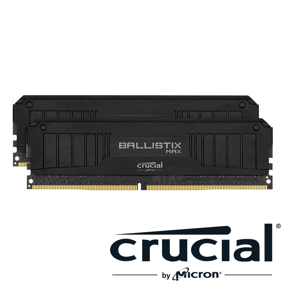 美光 Crucial Ballistix MAX D4 4400/32G(16G*2) 桌上型記憶體 (黑/雙通)