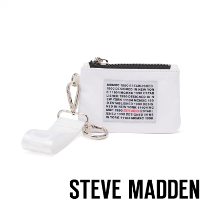 STEVE MADDEN-BRICHIE 時尚潮流款 字母零錢包-白色