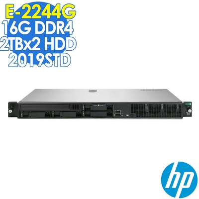 HP DL20 Gen10 機架式伺服器 E-2244G/16G/2TBX2(RAID1)/E208i Raid卡/DVD/500W/2019 STD