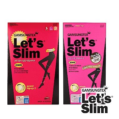 Let s Slim 200M+300M壓力加絨提臀瘦腿襪(韓國原裝進口)(黑色)