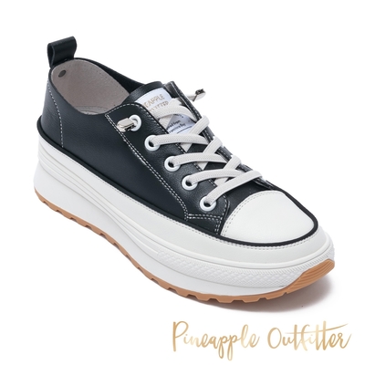 Pineapple-Outfitter-CALIX 真皮厚底套穿休閒鞋-黑色
