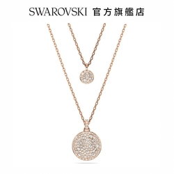 SWAROVSKI 施華洛世奇 Meteora 多層次鏈墜 白色 鍍玫瑰金色調