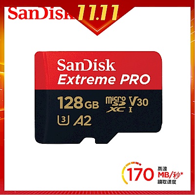 SanDisk PRO microSDXC A2 U3 128G  記憶卡