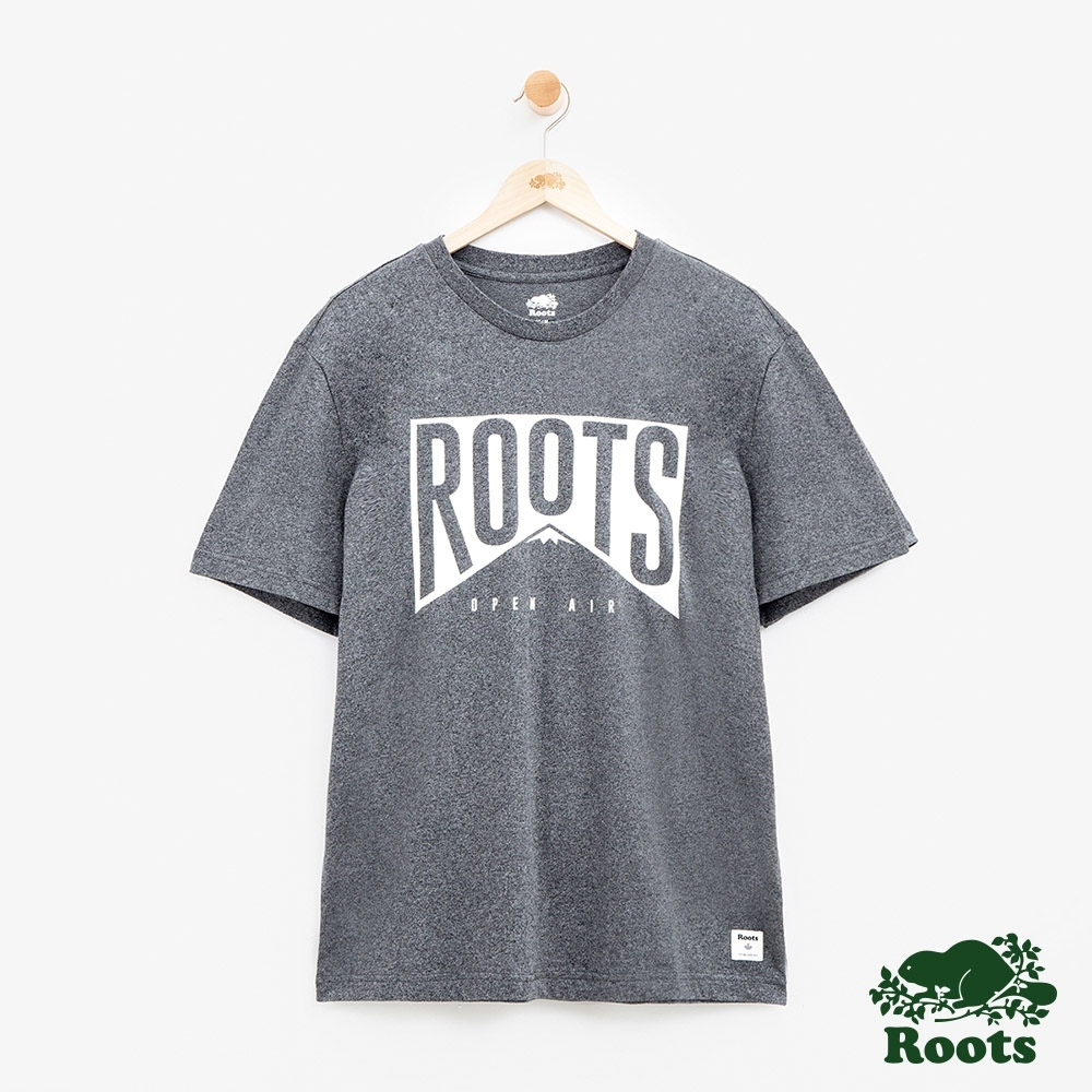 男裝Roots 山峰短袖T恤-灰色