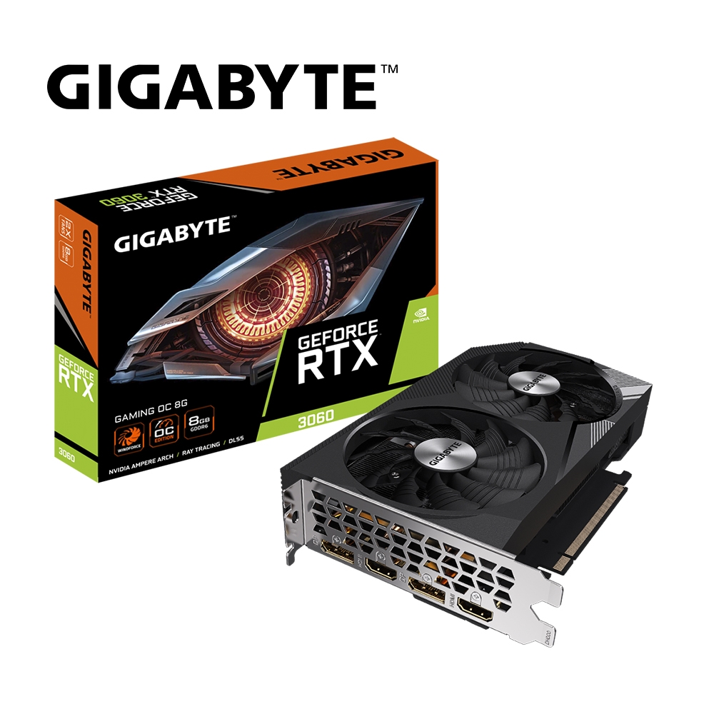 GIGABYTE 技嘉GeForce RTX 3060 GAMING OC 8G 顯示卡(GV-N3060GAMING