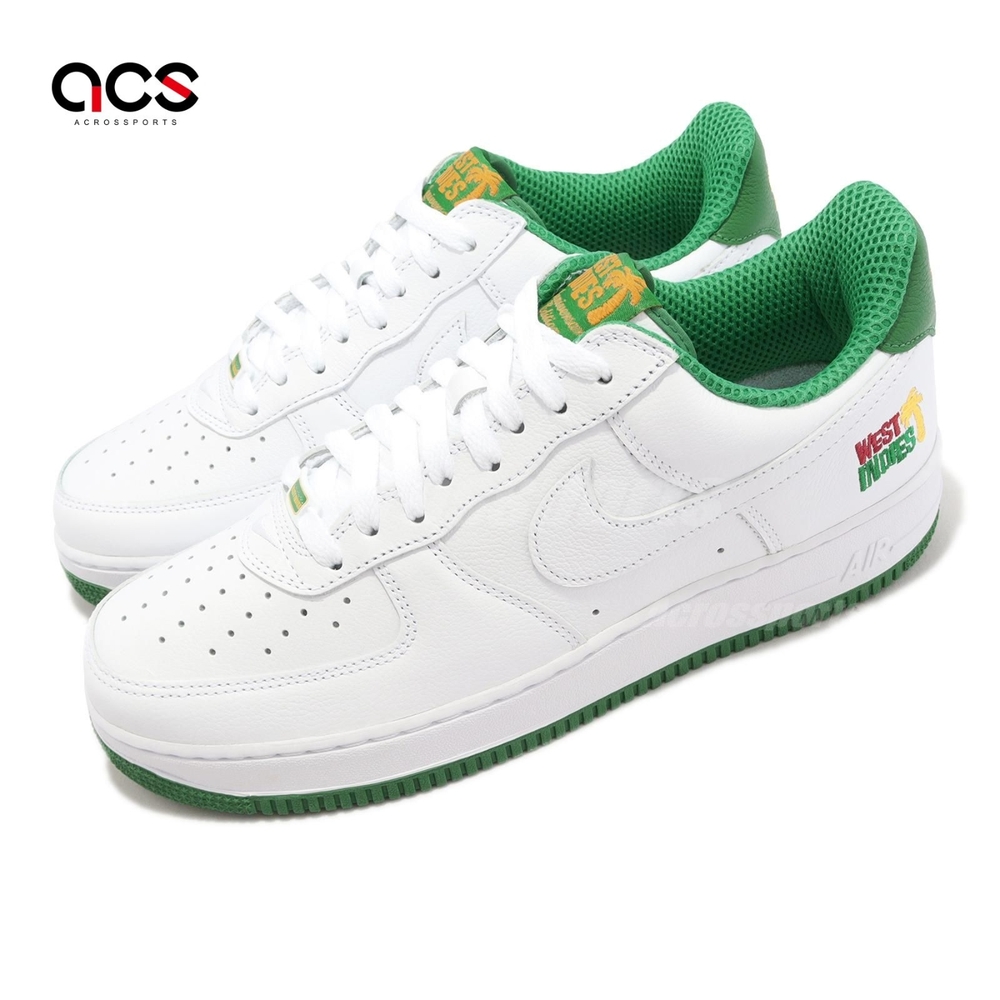 Nike 休閒鞋 Air Force 1 Low Retro QS 男鞋 白綠 AF1 West Indies DX1156-100