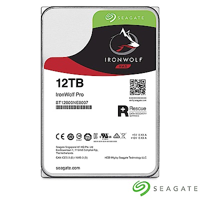 Seagate哪嘶狼IronWolf Pro 12TB 3.5吋 NAS專用硬碟