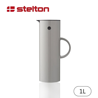 【Stelton】丹麥啄木鳥真空保溫壺1L-淺灰