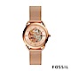 FOSSIL TAILOR 玫瑰金不鏽鋼透視機械女錶 35mm ME3165 product thumbnail 1