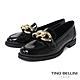 Tino Bellini 義大利進口金鎖鏈亮面樂福鞋FYLT024B (黑色) product thumbnail 1