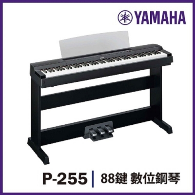 YAMAHA P-255/88鍵數位鋼琴/黑色