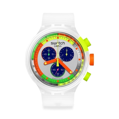 Swatch BIG BOLD系列手錶 SWATCH NEON JELLY (47mm) 男錶 女錶 瑞士錶 錶