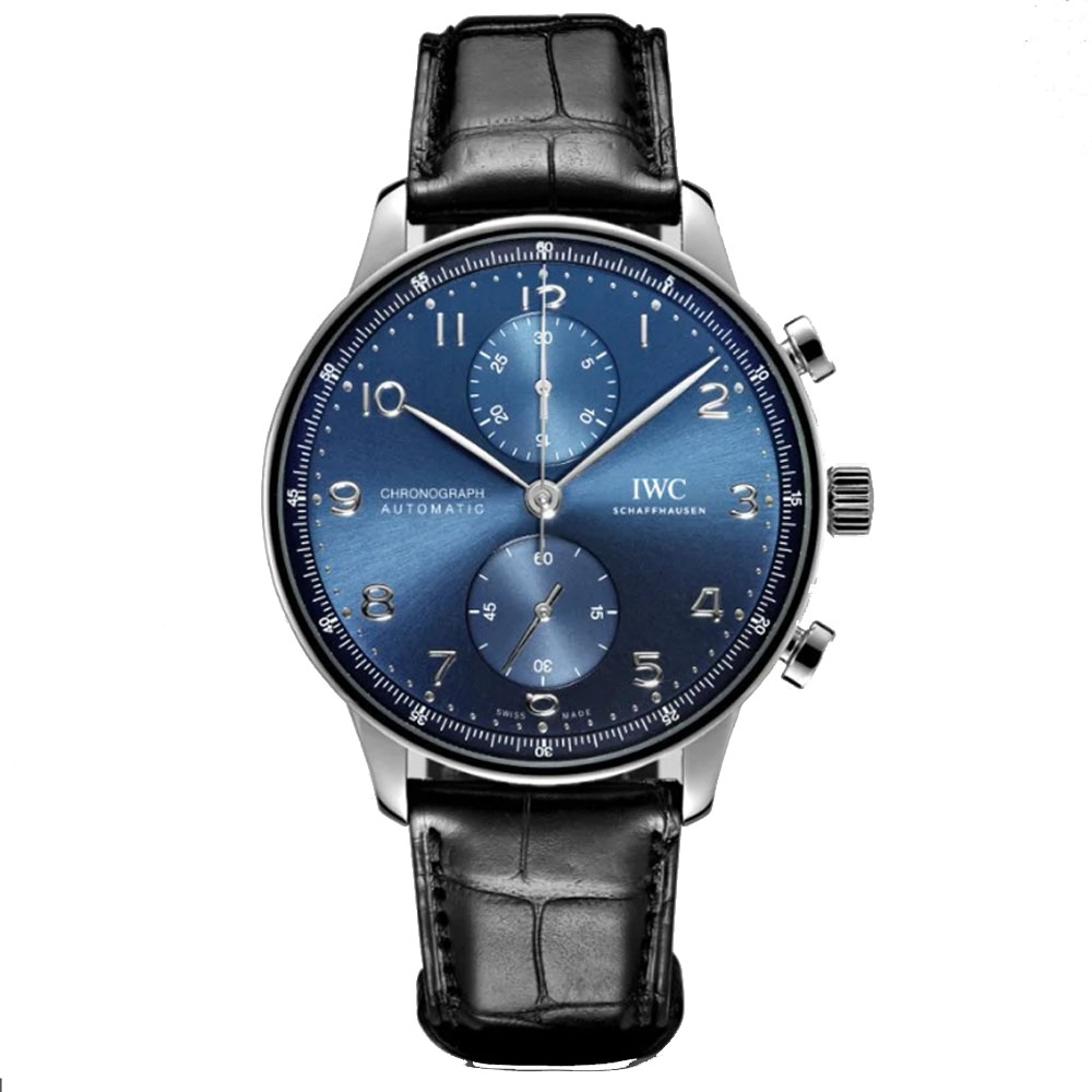 IWC 萬國錶 大葡萄牙藍面計時腕錶-41MM