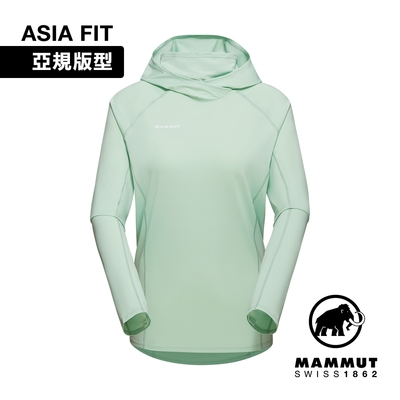 【Mammut 長毛象】Selun FL Sun Hoody AF Women 機能套頭連帽上衣 薄荷綠 女款 #1016-01410