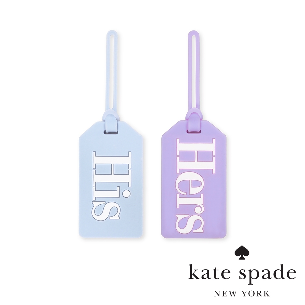 KATE SPADE 情人對話2入組行李吊牌/ 證件夾 His & Hers