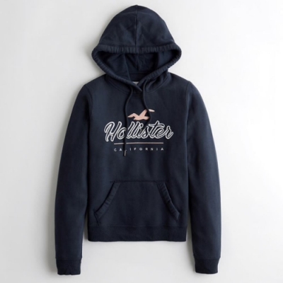 Hollister HCO 女 帽T 藍色 1412