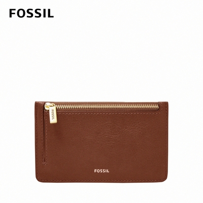 FOSSIL Logan 真皮卡片零錢包-棕色 SL7925200