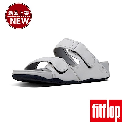 FitFlop GOGH MOC ADJUSTABLE SLIDES-淺灰色