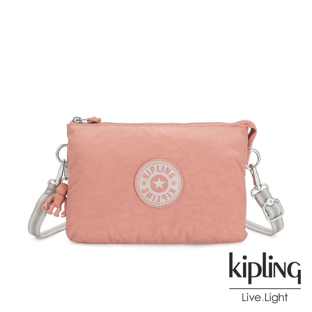 Kipling 奶油草莓拿鐵色三夾層配件包-CREATIVITY X