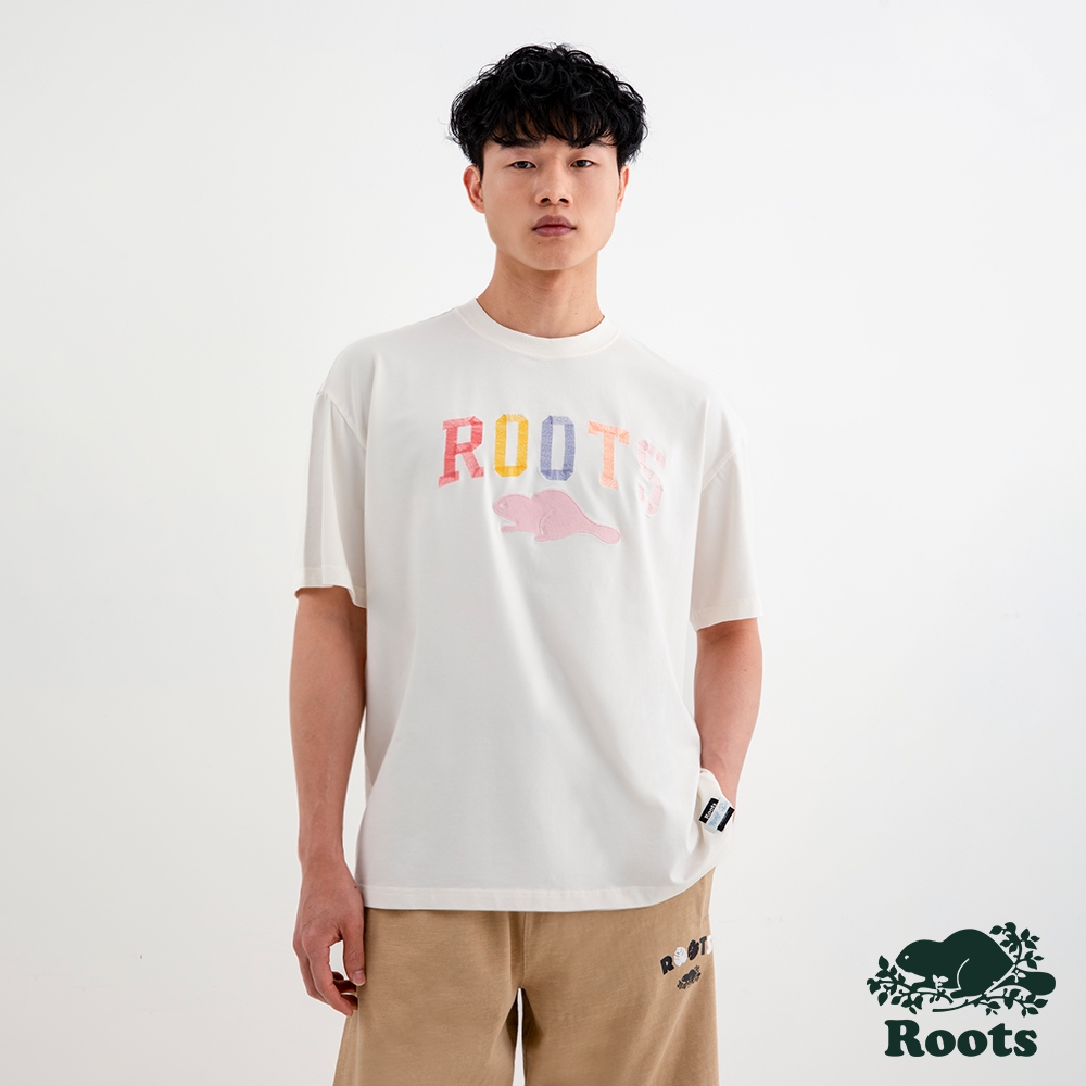 Roots 男裝- COLOURFUL ROOTS短袖T恤-白色