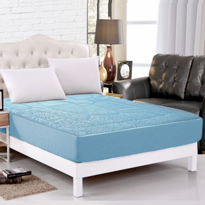 【CERES 席瑞絲】新一代 3D超涼感床包式透氣床墊加大床包三件組 白色 (床包X1+枕套X2)