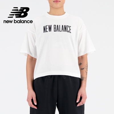 [New Balance]涼感短版圓領短袖上衣_女性_白色_WT33172WT