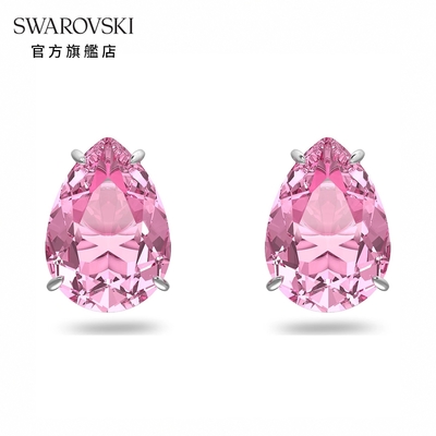 SWAROVSKI 施華洛世奇 Gema 耳釘粉紅色, 鍍白金色