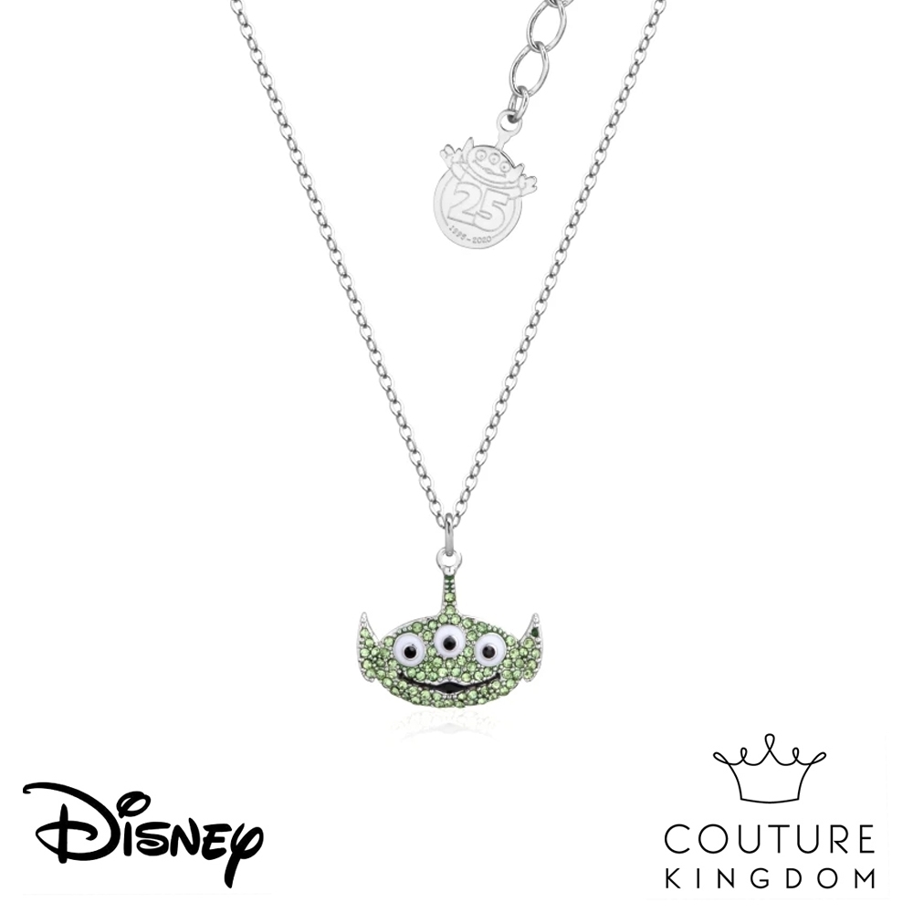 Disney Jewellery by Couture Kingdom 玩具總動員三眼怪鍍14K白金水晶項鍊
