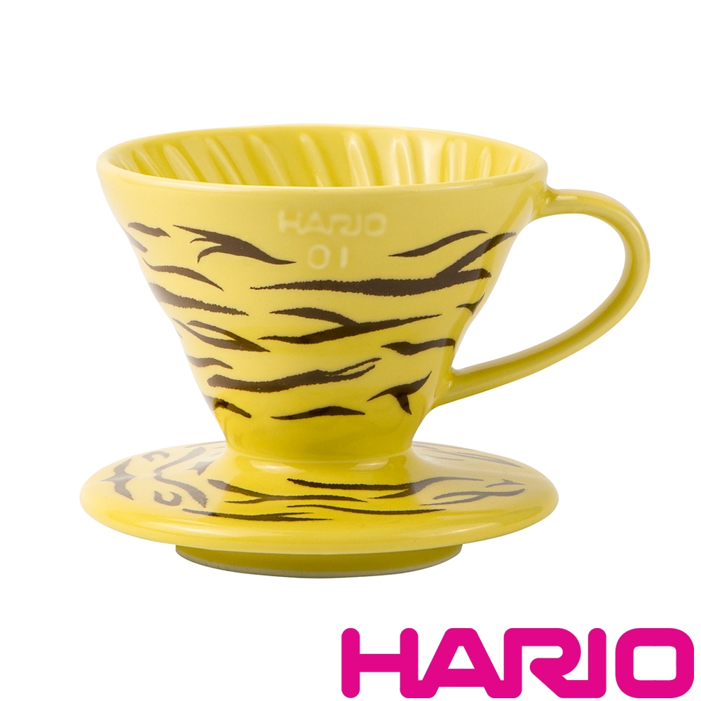 【HARIO】V60虎紋濾杯-黃/VDC-01-YEL-EX