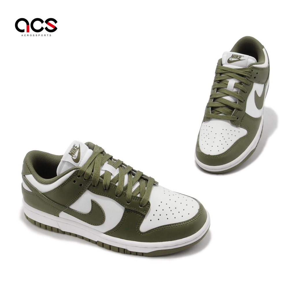 Nike Wmns Dunk Low 女鞋橄欖綠墨綠白經典低筒皮革Medium Olive DD1503