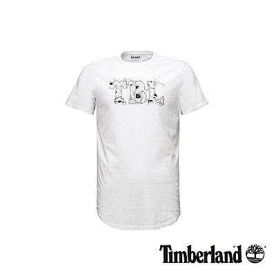 Timberland 男款白色Dry River反光短袖T恤