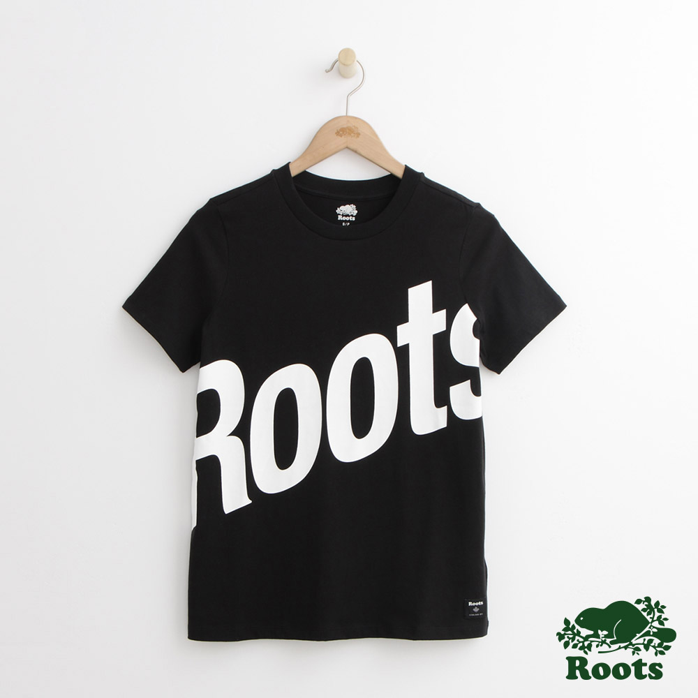 Roots -女裝- 卡麥隆短袖T恤 - 黑