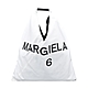 MM6 Maison Margiela JAPANESE燙印黑字LOGO字母花紋三角造型帆布手提肩背托特包(白) product thumbnail 1
