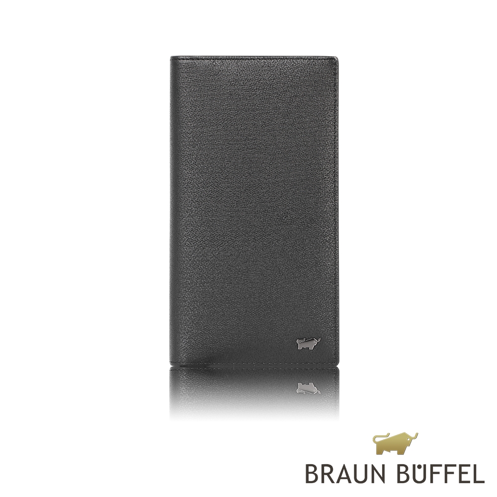 【BRAUN BUFFEL 德國小金牛】台灣總代理 戰神-A 17卡長夾-黑色/BF518-631-BK