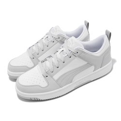 Puma 休閒鞋 Rebound LayUp Lo SL 男鞋 女鞋 白 灰 皮革 復古 36986629