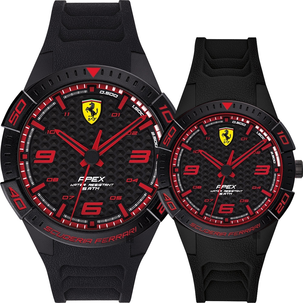Scuderia Ferrari 法拉利 APEX系列情侶手錶 對錶-黑
