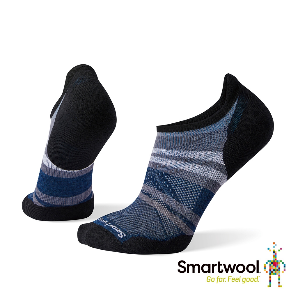 官方直營 Smartwool 機能跑步局部輕量減震印花踝襪 白色