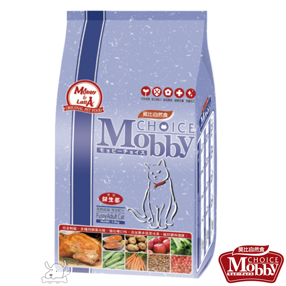 Mobby 莫比 挑嘴成貓饕客 配方飼料 1.5公斤 X 1包