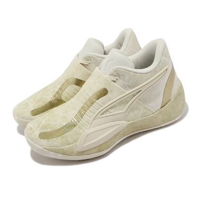 Puma 籃球鞋 Rise Nitro Nephrite 象牙白 金 襪套式 回彈 新年 翠玉款 CNY 37827901