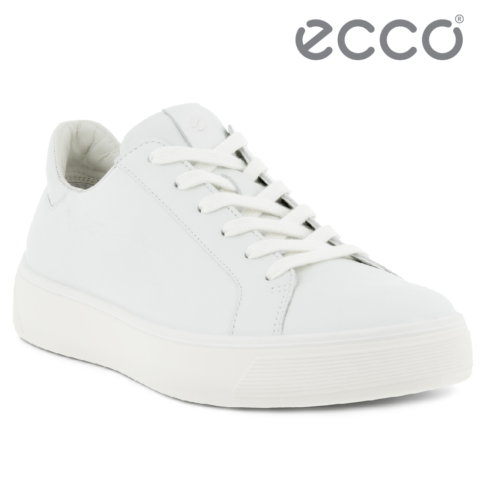 ECCO STREET TRAY W 街頭趣闖皮革休閒鞋 女鞋 白色