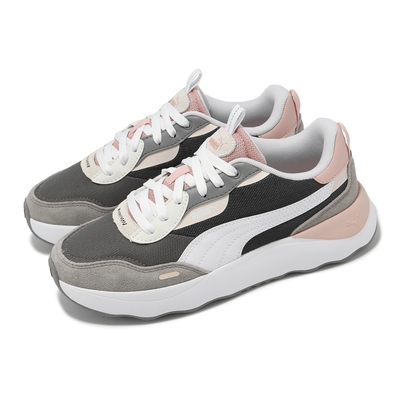 Puma 休閒鞋 Runtamed Platform 女鞋 灰 白 粉 異材質拼接 微厚底 緩衝 復古 運動鞋 39232409