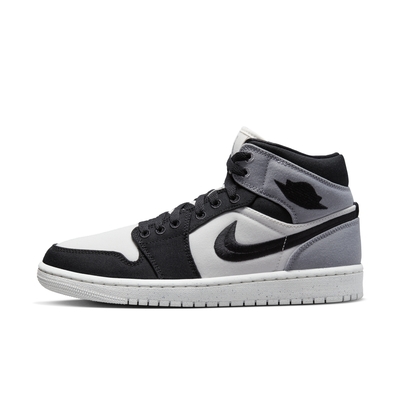 NIKE WMNS AIR JORDAN 1 MID SE 女籃球鞋-白黑灰-DV0427100