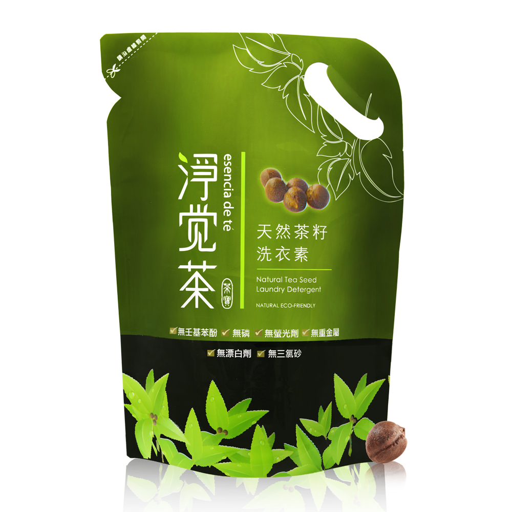 茶寶 淨覺茶 天然茶籽洗衣素/補充包1.8kgx12包(加贈1瓶裝)特惠組!