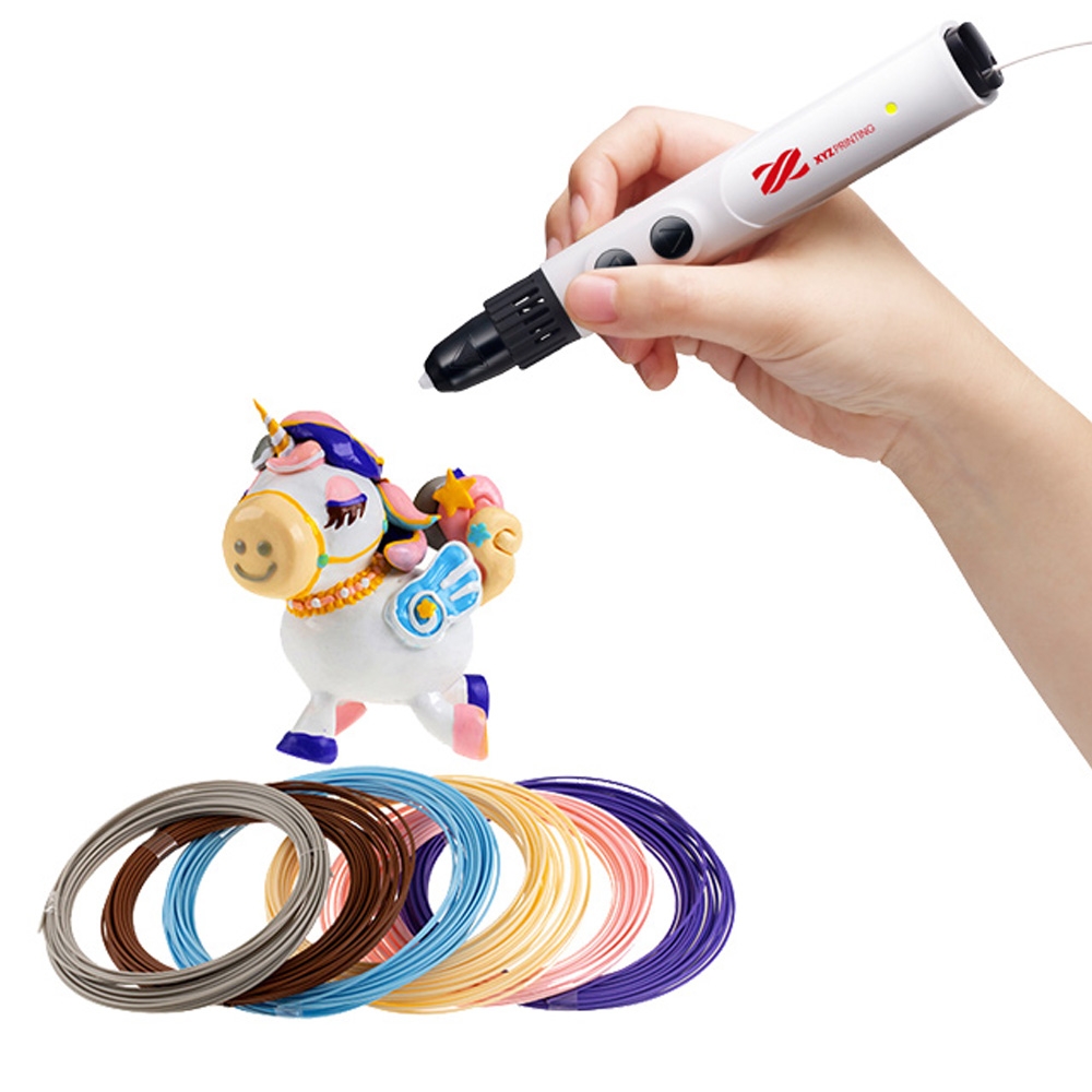 XYZprinting 3D Pen Cool 3D列印筆+專用PCL線材 6色歡樂組合包