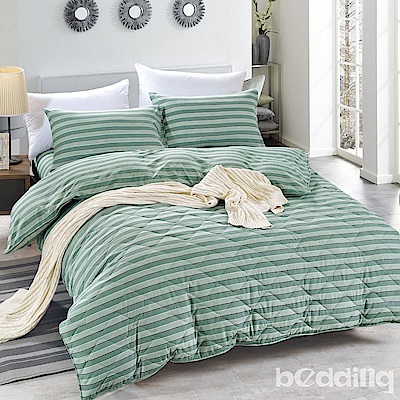 BEDDING-舒適系列海島棉6x7尺特大雙人薄式床包三件組-淡墨