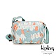 Kipling 湖水綠印象派塗鴉前袋拉鍊側背包-RETH S product thumbnail 1