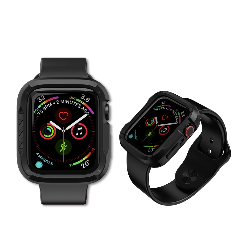 JTLEGEND Apple Watch Series 7/6/5/4/SE 45mm/44mm ShockRim 防摔錶殼-石墨黑