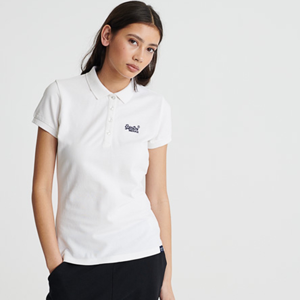 SUPERDRY 女裝 POLO衫 POLO SHIRT 白