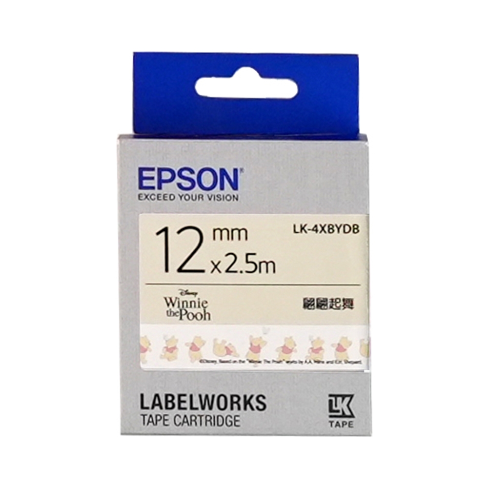 EPSON LK-4XBYDB 迪士尼系列 翩翩起舞款 白底黑字 標籤帶