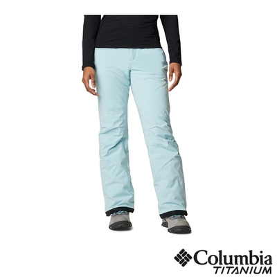 Columbia 哥倫比亞 女款-鈦 Backslope 防水金鋁點極暖雪褲-海水綠 UWK59370SE/HF